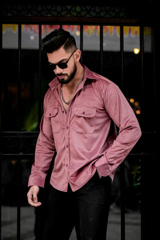 Onion Double Pocket Velvet Shirt