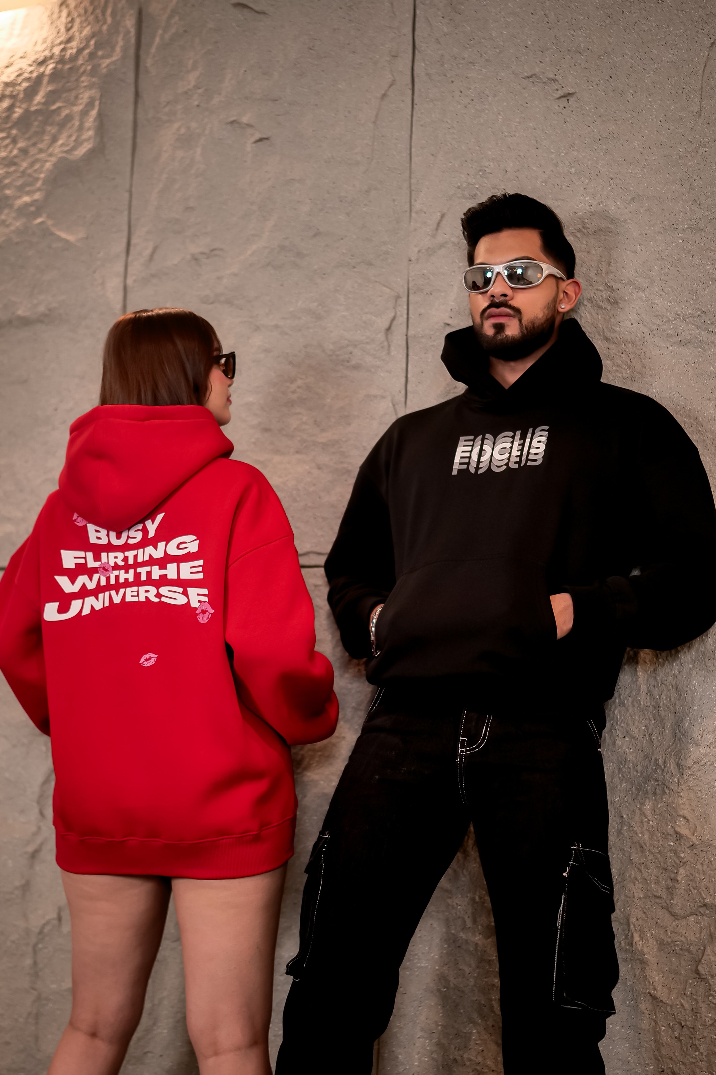 Red - Busy Flirting With The Universe Unisex Hoodie