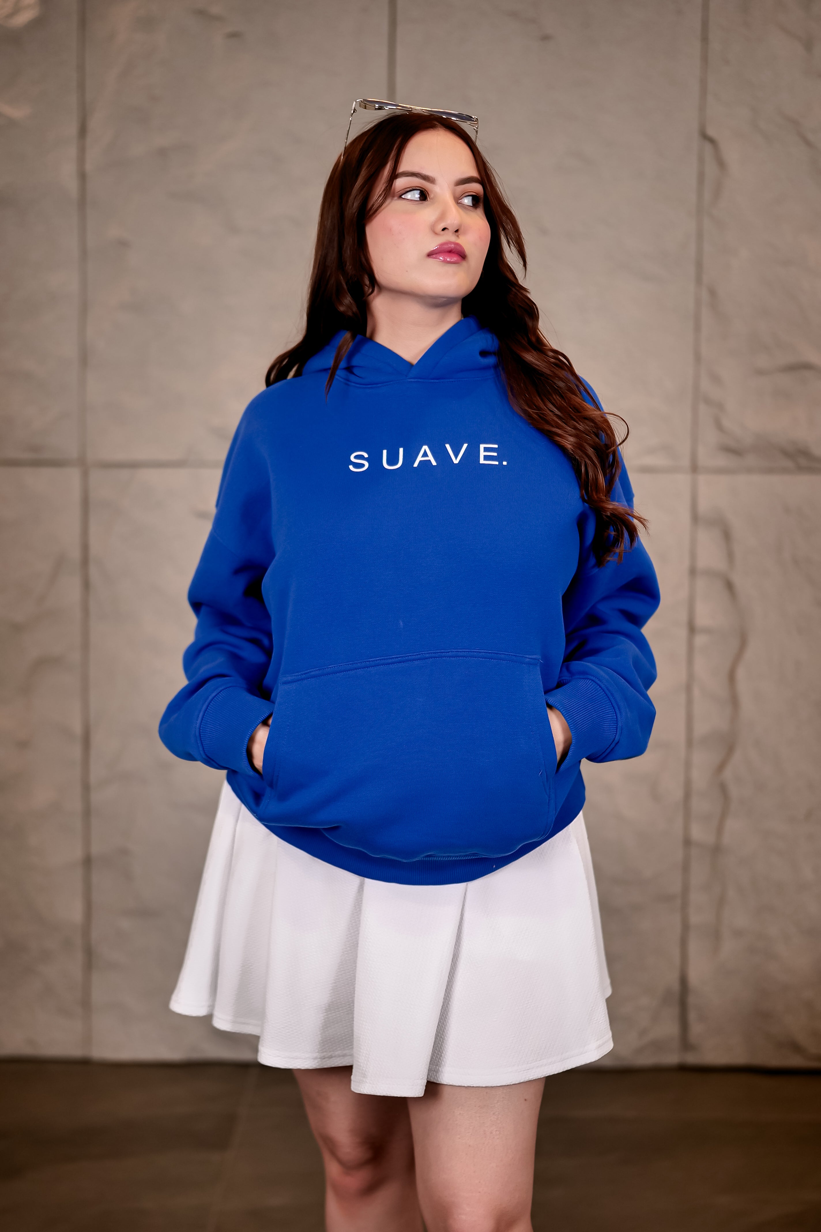 Blue You N Me Oversize Unisex Hoodie