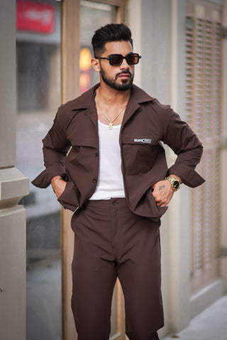 Solid Coffee Brown Co-Ord Set