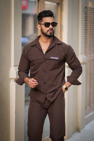 Solid Coffee Brown Co-Ord Set