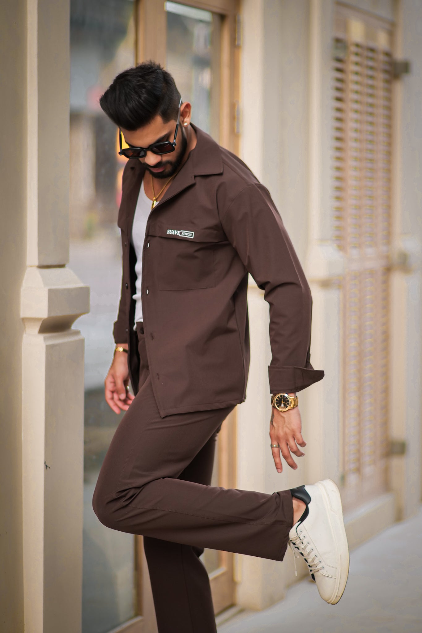 Solid Coffee Brown Co-Ord Set